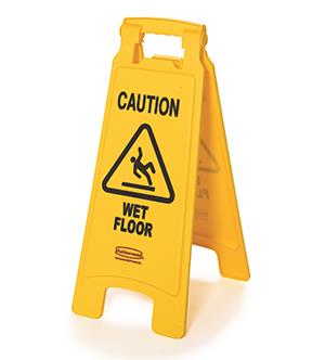 Caution Wet Floor Fold Up Warning Sign
